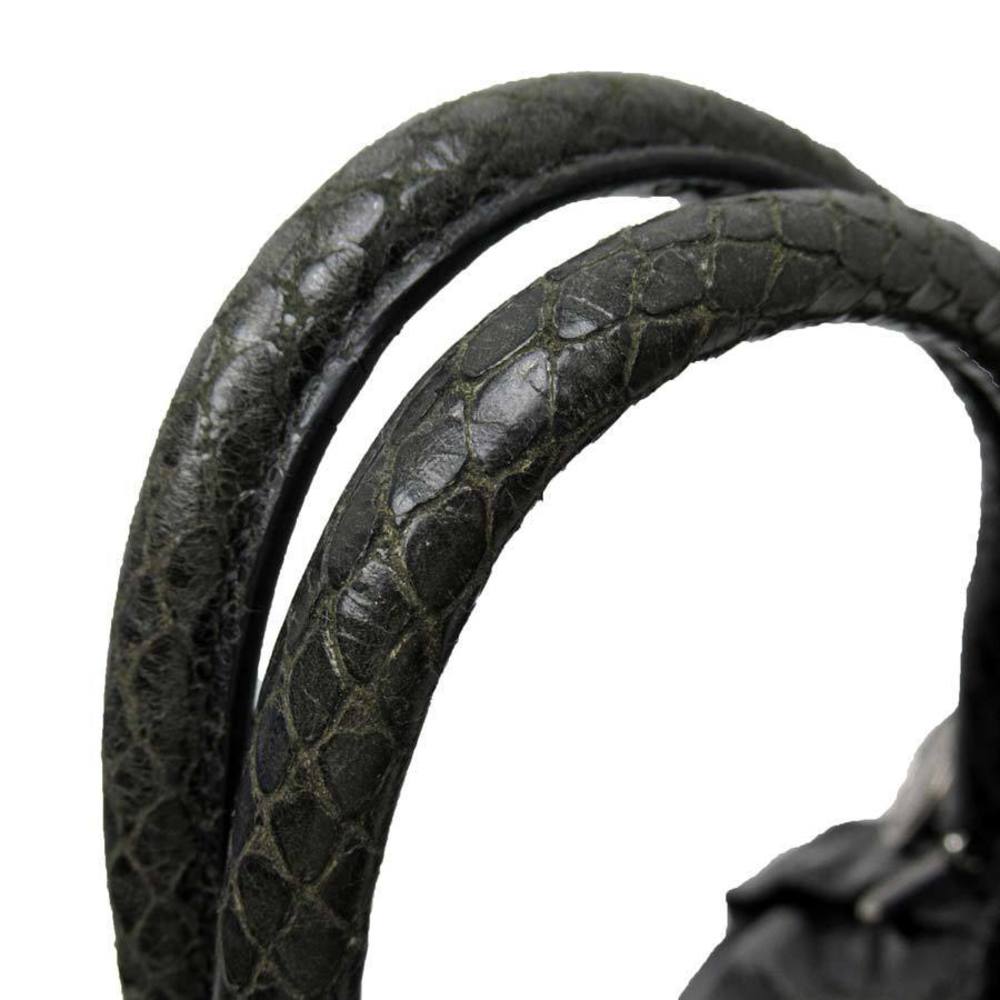 Celine Shoulder Bag Leather Python Black - image 4